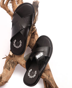 BLACK 'X' CROCS - MEN SOFTY